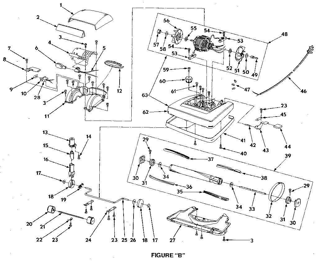Nozzle and motor assembly