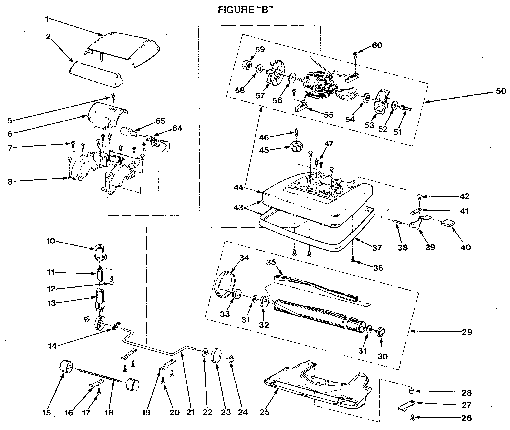Nozzle and motor assembly