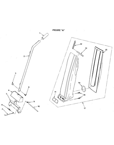 Handle and bag housing
