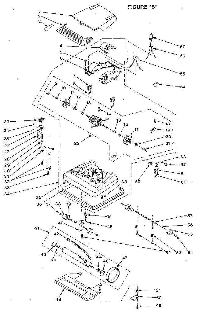 Nozzle and motor assembly