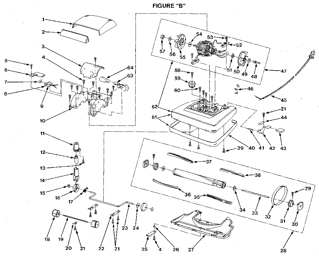 Nozzle and motor assembly