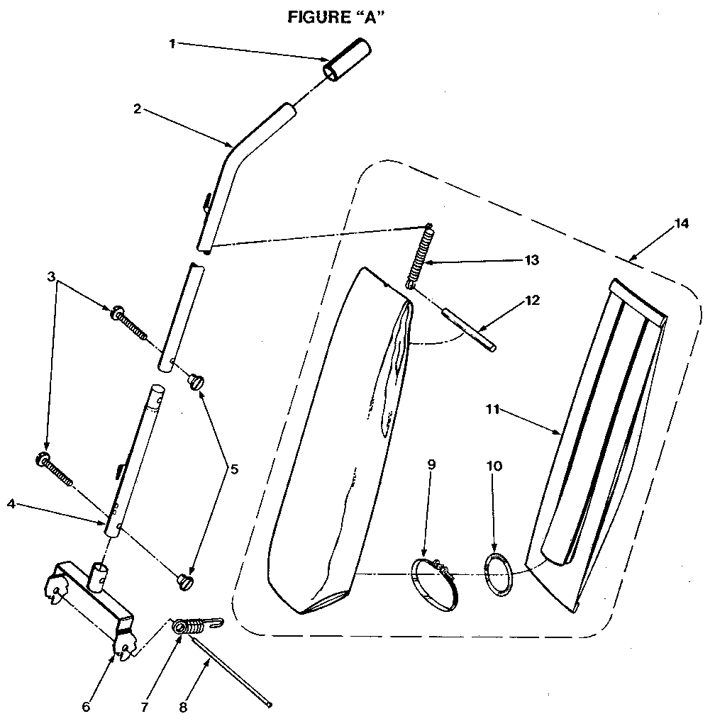 HANDLE AND BAG HOUSING