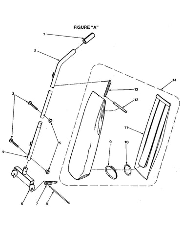 Handle and bag housing