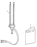 Safety tips and vhf rod antenna assembly