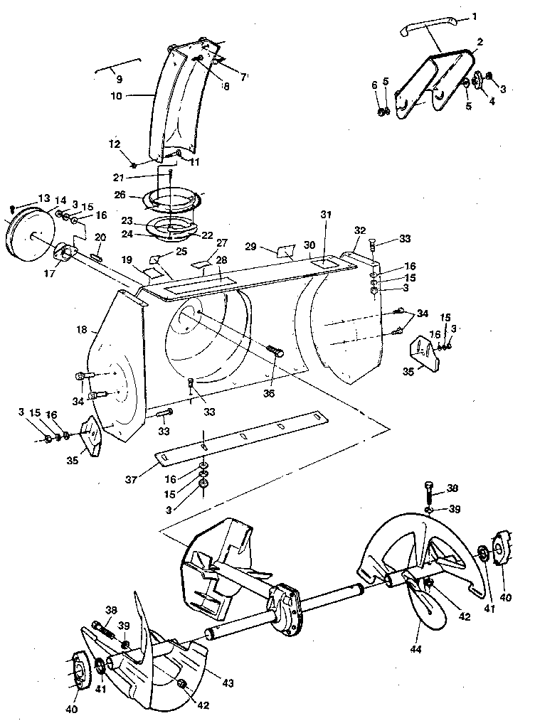 Auger housing assembly