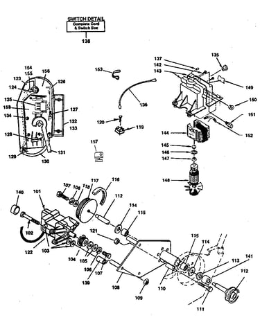 Motor, drive & switch detail