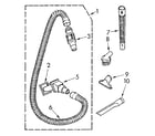 Kenmore 1163916581 hose and attachment diagram