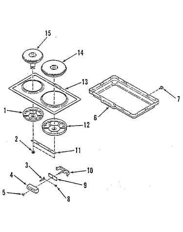 Electric hob element module kit 4998530/4998630
