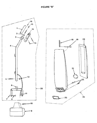 Handle and bag housing