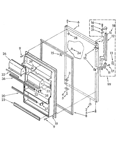 Refrigerator door