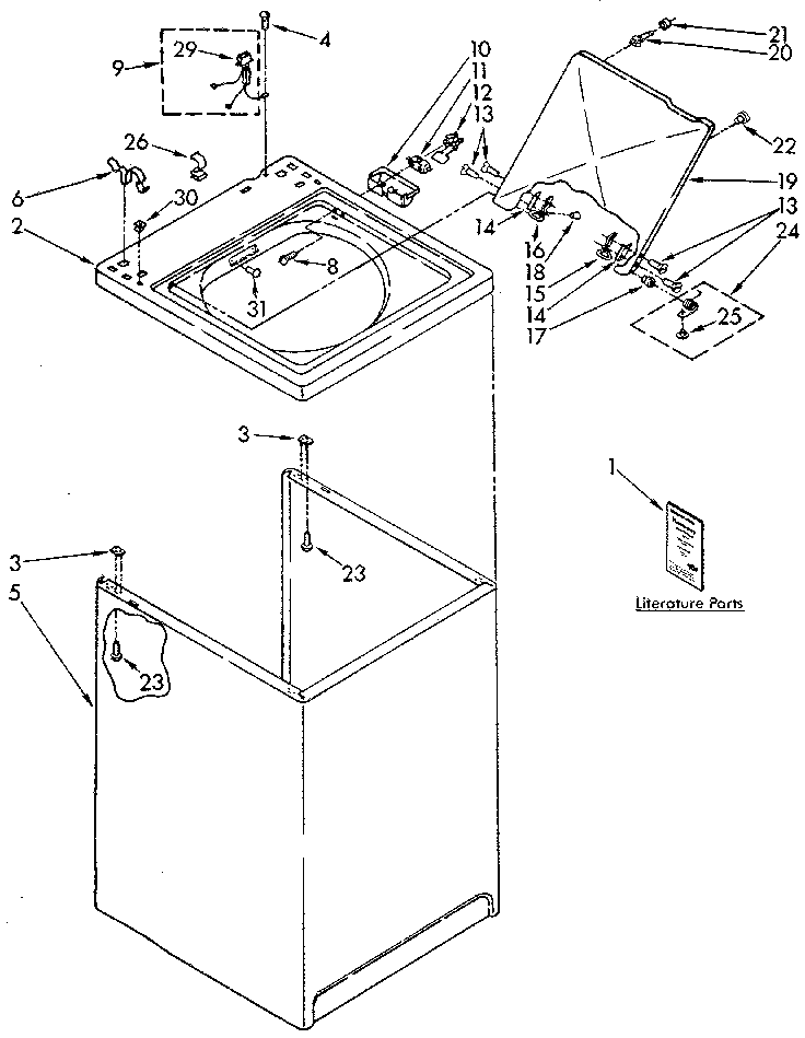 Top and cabinet