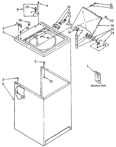 Top and cabinet