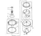 Kenmore 11081950600 agitator, basket and tub diagram