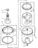 Agitator, basket and tub