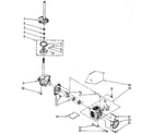 Kenmore 11081950100 brake, clutch, gearcase, motor and pump diagram
