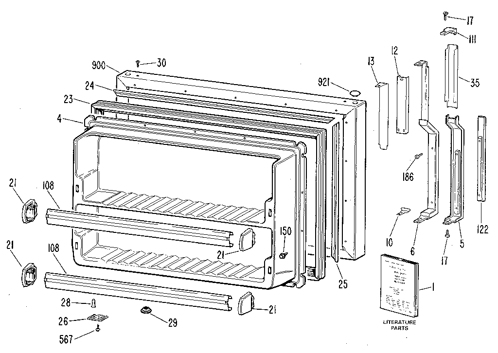 Freezer door