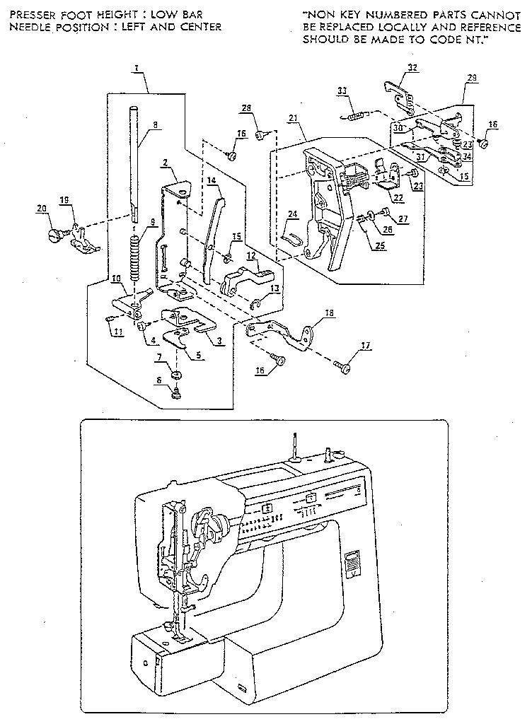 Presser bar assembly