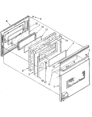 Upper oven door