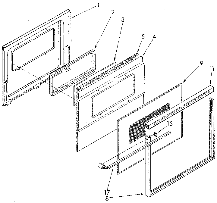 Lower oven door
