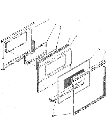 Lower oven door