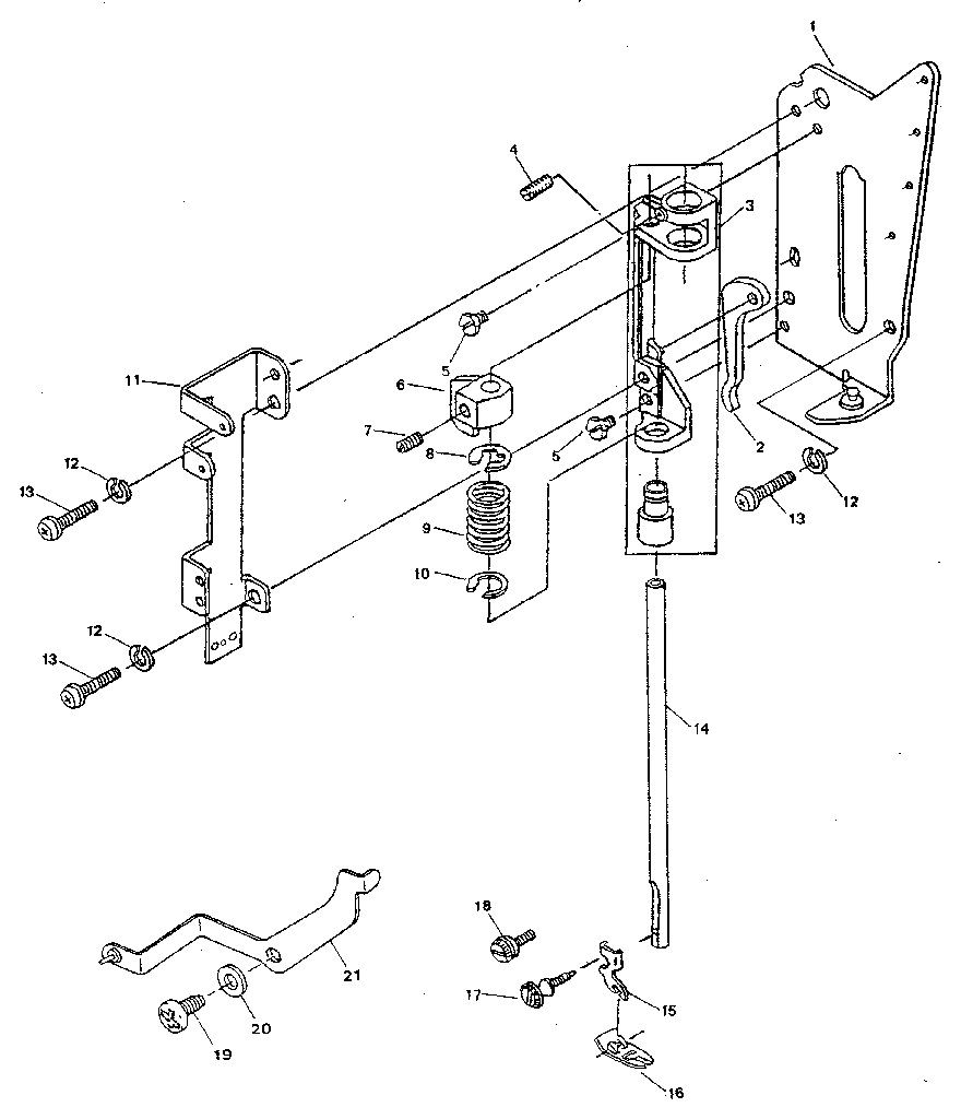Coaxial presser bar system for new head end