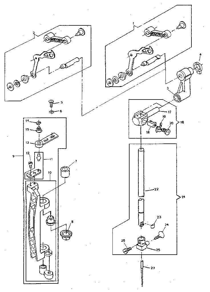 NEEDLE BAR & THREAD TAKE-UP FOR NEW HEAD END