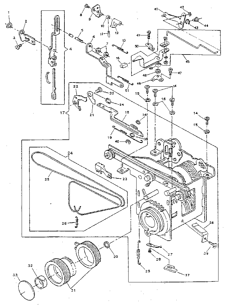 Pattern, stitch length control & cam controlled feed