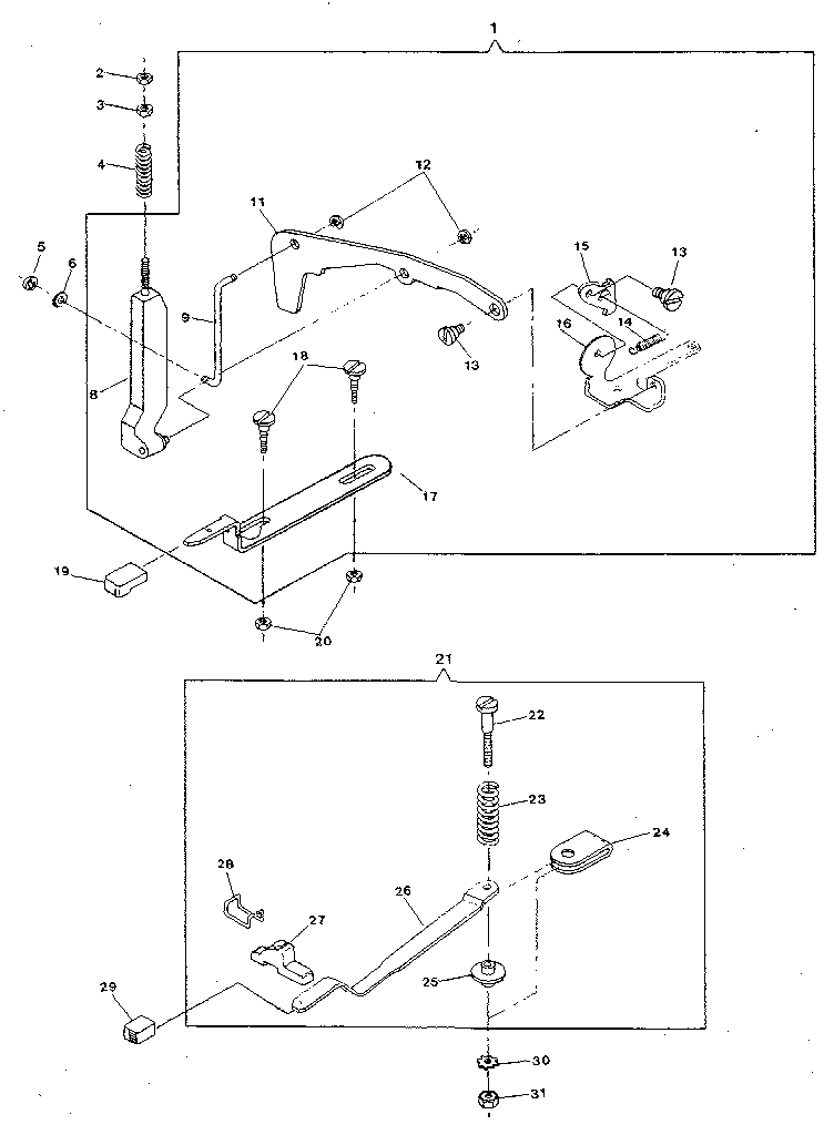 Pattern, stitch length control & cam controlled feed
