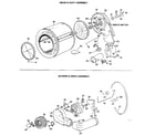 GE DDG6688LAL drum/duct/blower and drive diagram