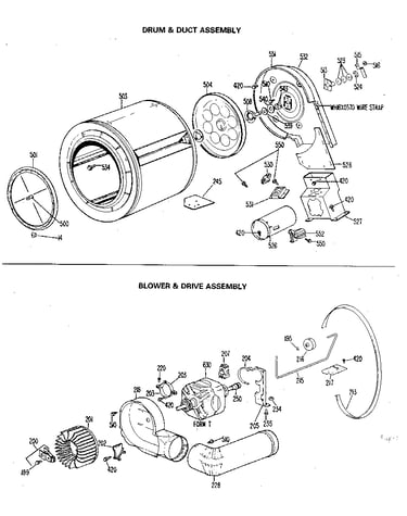 Drum/duct/blower and drive