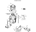 GE WW8318LAL tub/basket and agitator diagram