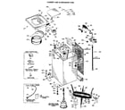 GE WW8318LAL cabinet and suspension assembly diagram