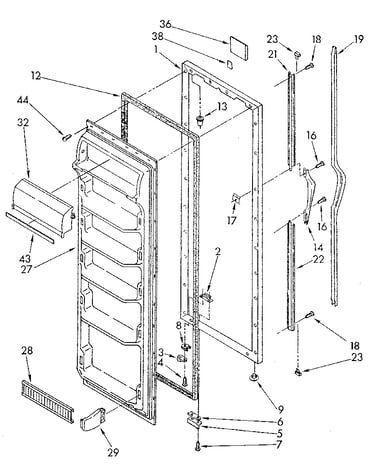 Refrigerator door