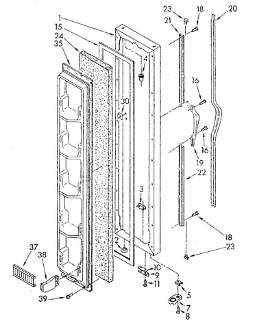 Freezer door