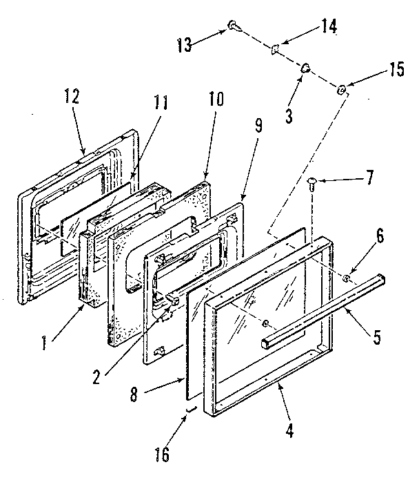 Lower oven door