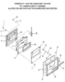 Lower oven door section
