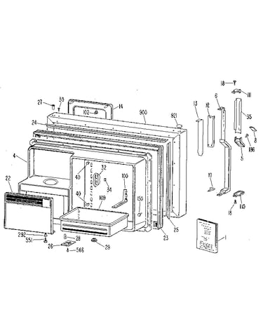 Freezer door