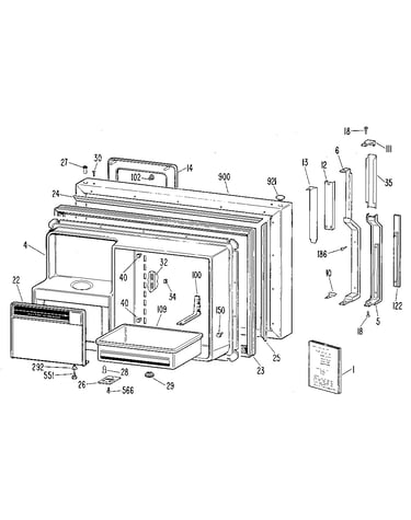 Freezer door