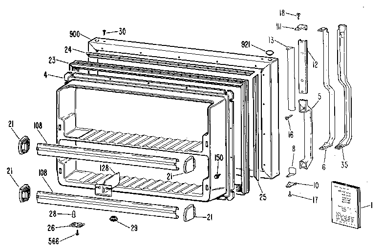 Freezer door