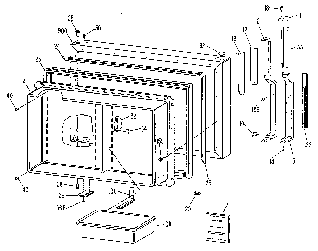 Freezer door