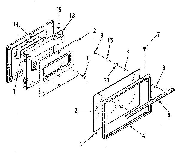 Oven door section