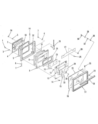 Oven door section