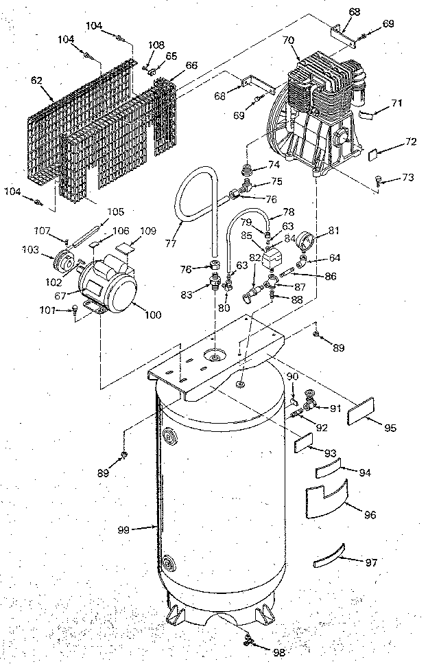 AIR COMPRESSOR DIAGRAM - VERTICAL