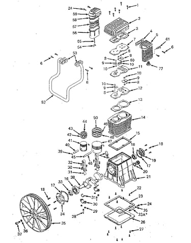 Air compressor pump diagram