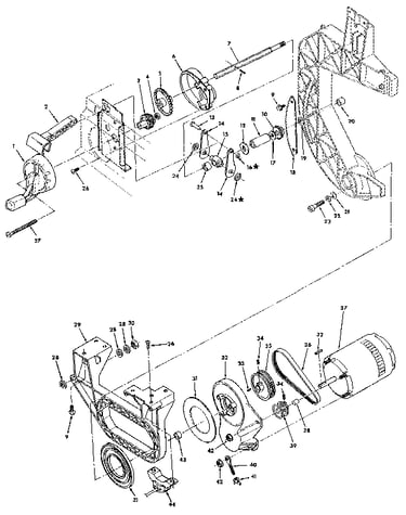 Figure 3 -bevel drive and motor mount assembly