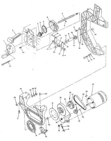 Figure 4-bevel drive and motor mount assembly
