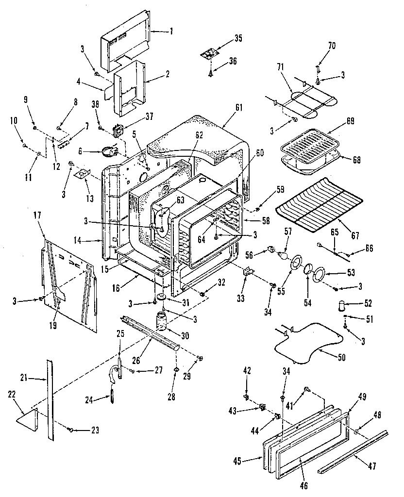 Oven body section