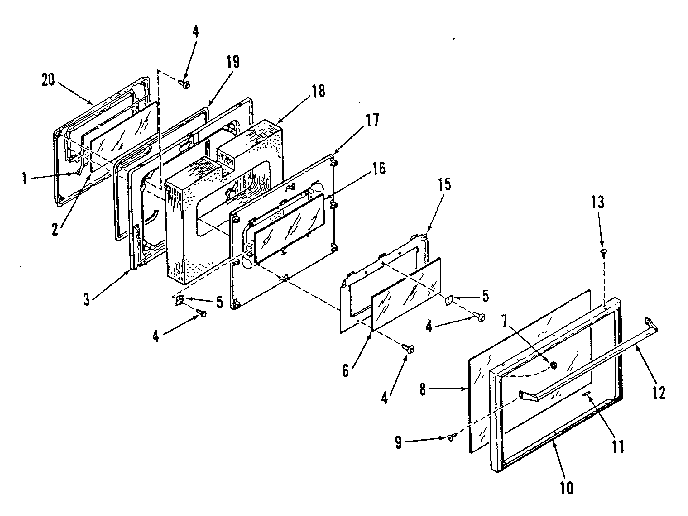 Oven door section