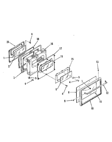 Oven door section