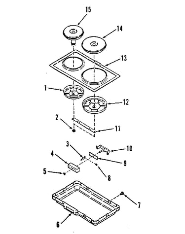 Electric hob element module kit 4998530 & 4998630